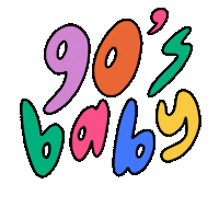 90S Baby Sticker by Sophie Rose Brampton