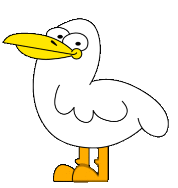 jackgifson dancing cartoon illustration bird Sticker