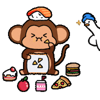 Snacks Eat Sticker by Chimpers