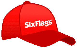 Red Hat Sticker by Six Flags