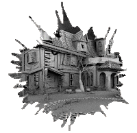 Haunted House Halloween Sticker