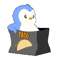 Taco Bell Penguin Sticker by Pudgy Penguins