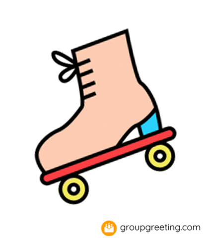 GroupGreetingcards giphyupload skate roller groupgreeting Sticker