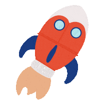 Blast Off Space Sticker
