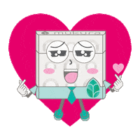mukuraceramics love heart pink roster Sticker
