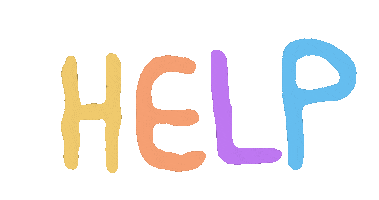 Rainbow Help Sticker