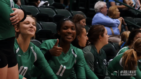 athletics volleyball GIF by GreenWave