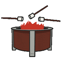 Campfire Marshmallow Sticker by Breeo