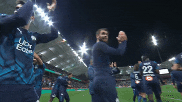 Happy Hands Up GIF by Olympique de Marseille