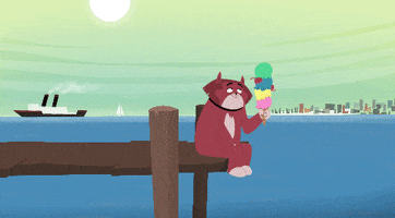 Ice Cream Oops GIF by Kitty Is Not A Cat
