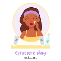 dizatto skincare selfcare beleza iluminada Sticker