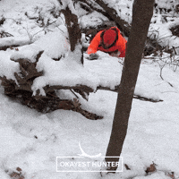 OkayestHunter falling hunter hunting sliding GIF