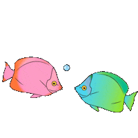 Under Water Fish Sticker by Nicole Ginelli