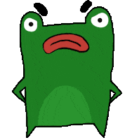 Angry Frog Sticker