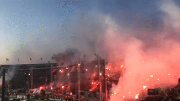 Fans of PAOK Football Club Celebrate First League Title in 34 Years
