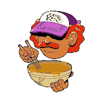 Hungry Illustration Sticker by NJoe