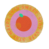 Happy Orange Sticker