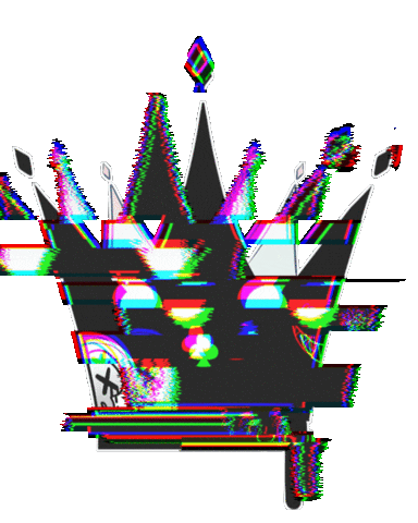 Kaviix giphyupload glitch crown vtuber Sticker