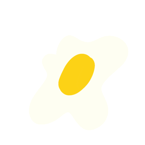 Fried Egg Flower Sticker