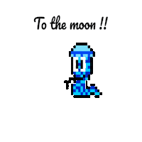To The Moon Sticker by CryptoWorm