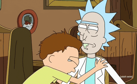 but this goddamned scene when morty comes crying to rick and you can see rick figuring out what happ GIF