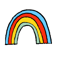 wendinik rainbow colors weather frown Sticker