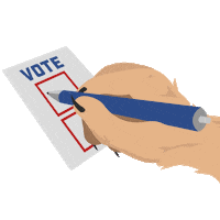 Election Day Vote Sticker by Ohio University