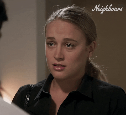 Sad Listening GIF by Neighbours (Official TV Show account)
