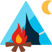 night camping Sticker by Cisco Eng-emojis