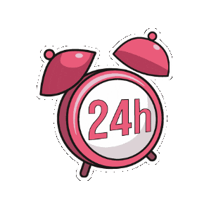 dtf-king giphygifmaker pink sticker time Sticker