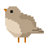 Pixel Bird Sticker