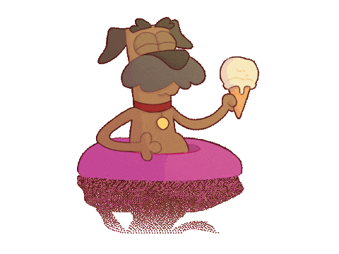 Ice Cream Dog Sticker by doodledo