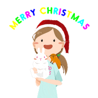Merry Christmas Sticker by rabbitomart
