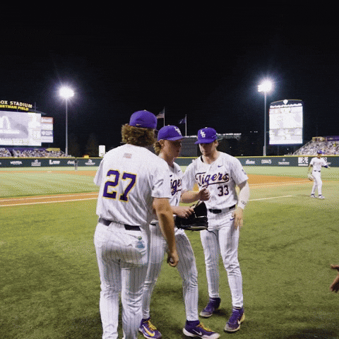 High Five College Sports GIF by LSU Tigers