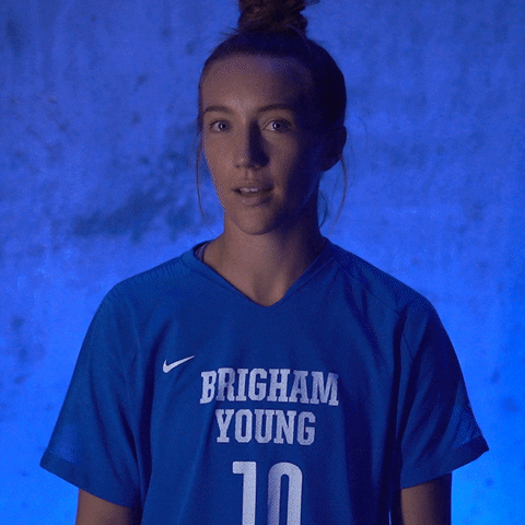 Shocked Womens Soccer GIF by BYU Cougars