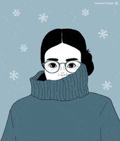 illustration snowflakes GIF by Melissa Hooper