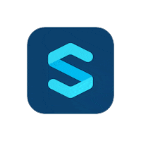 SkollaOnline logo blue metaverse bimbel Sticker
