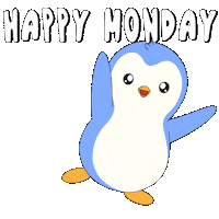 Happy Monday Morning Sticker by Pudgy Penguins