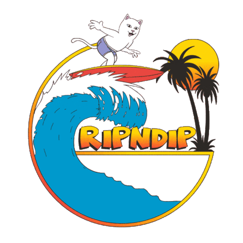 RIPNDIP_CAT giphyupload alien skate surfer Sticker