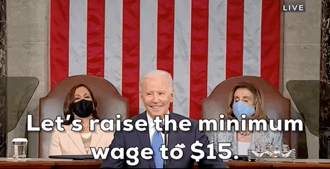 Joe Biden Minimum Wage GIF by GIPHY News