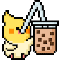 lyt_pixel_planet pixel bubble 8bit boba Sticker