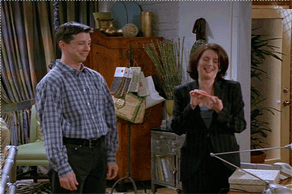 Will And Grace Laughing GIF