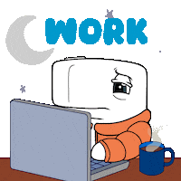 Working All Day Sticker by Ordinary Friends