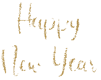 New Year Gold Sticker