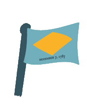 Gold Flag Sticker