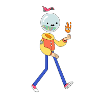 Bubble Gum Walk GIF by Brent Noll