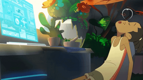 Tired Good Night GIF by Droners