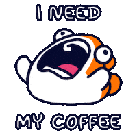Coffee Yelling Sticker