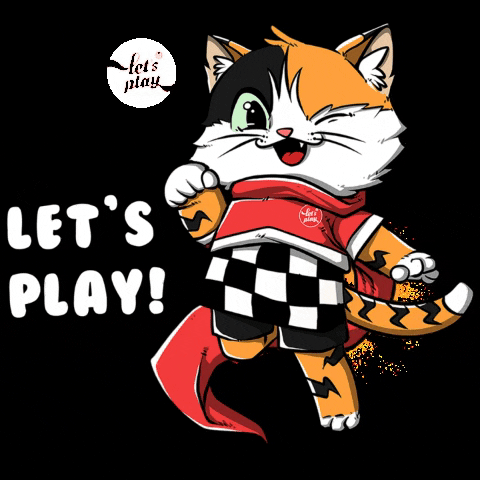 Letsplayid giphygifmaker cat kucing lets play GIF