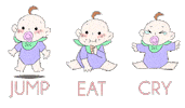 Jumpeatcry baby jump shopping crying Sticker